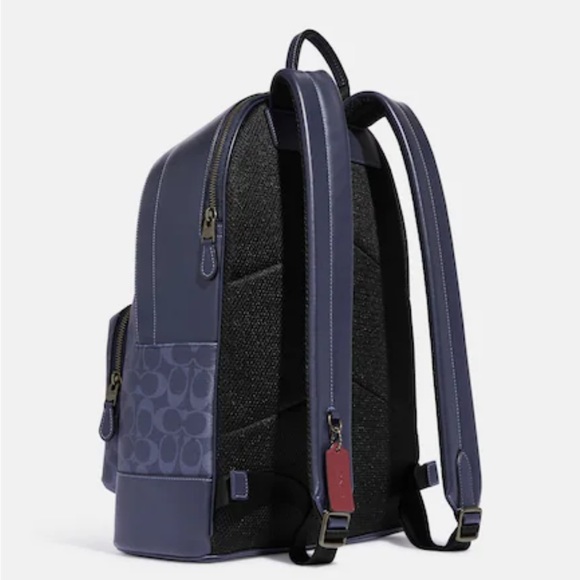 NWT Coach West Backpack In Signature Canvas With Varsity Motif - Picture 4 of 9